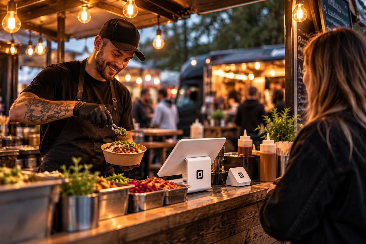street food and markets using a Square point of sale system